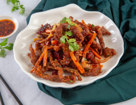 Plate of Szechuan Beef from Park Regis Kris Kin's Tenggara